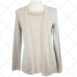 NOTATIONS Silver Metallic Pullover Sweater Blouse - Women's PM